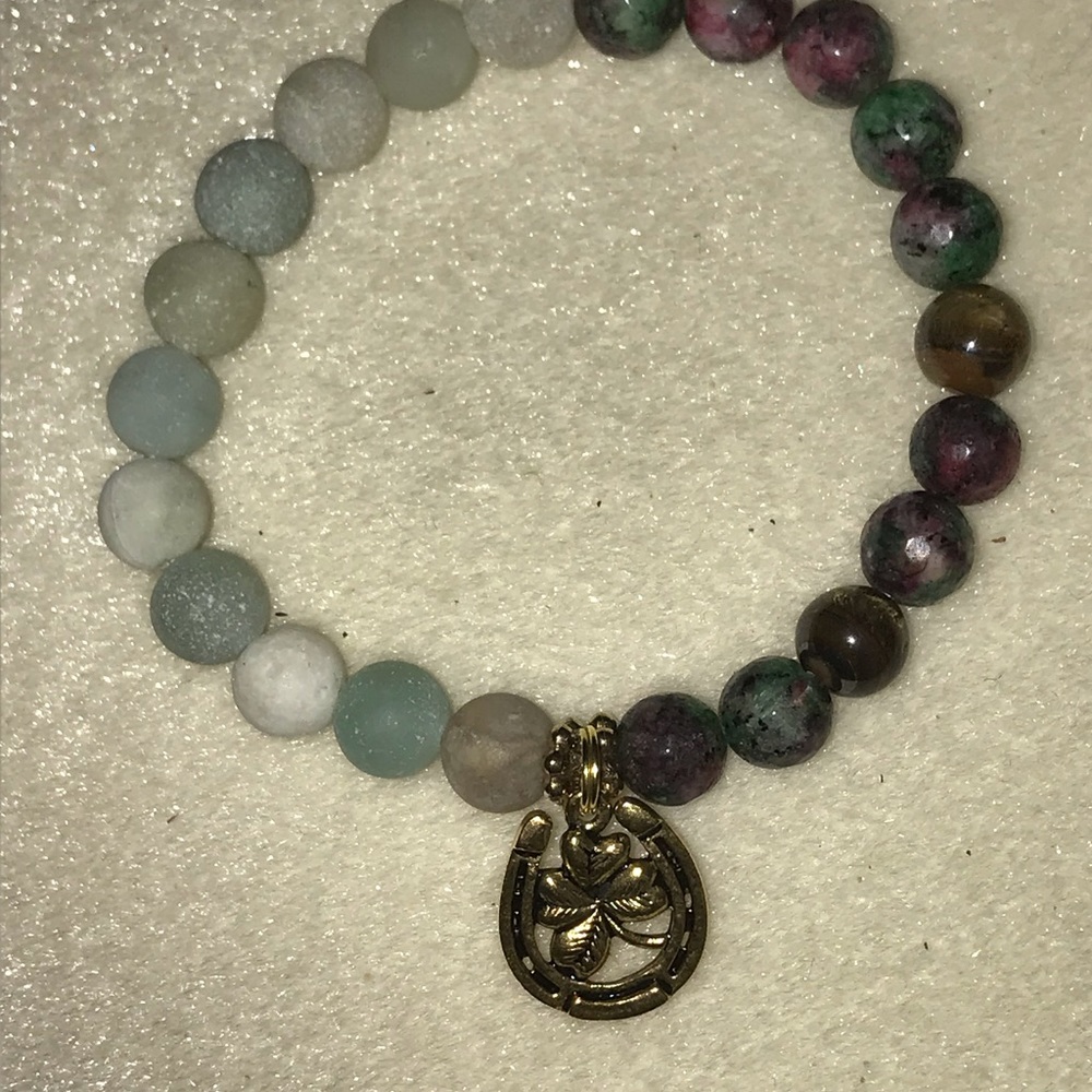 Ruby Emerald Stones Bracelet - Picture 5 of 5